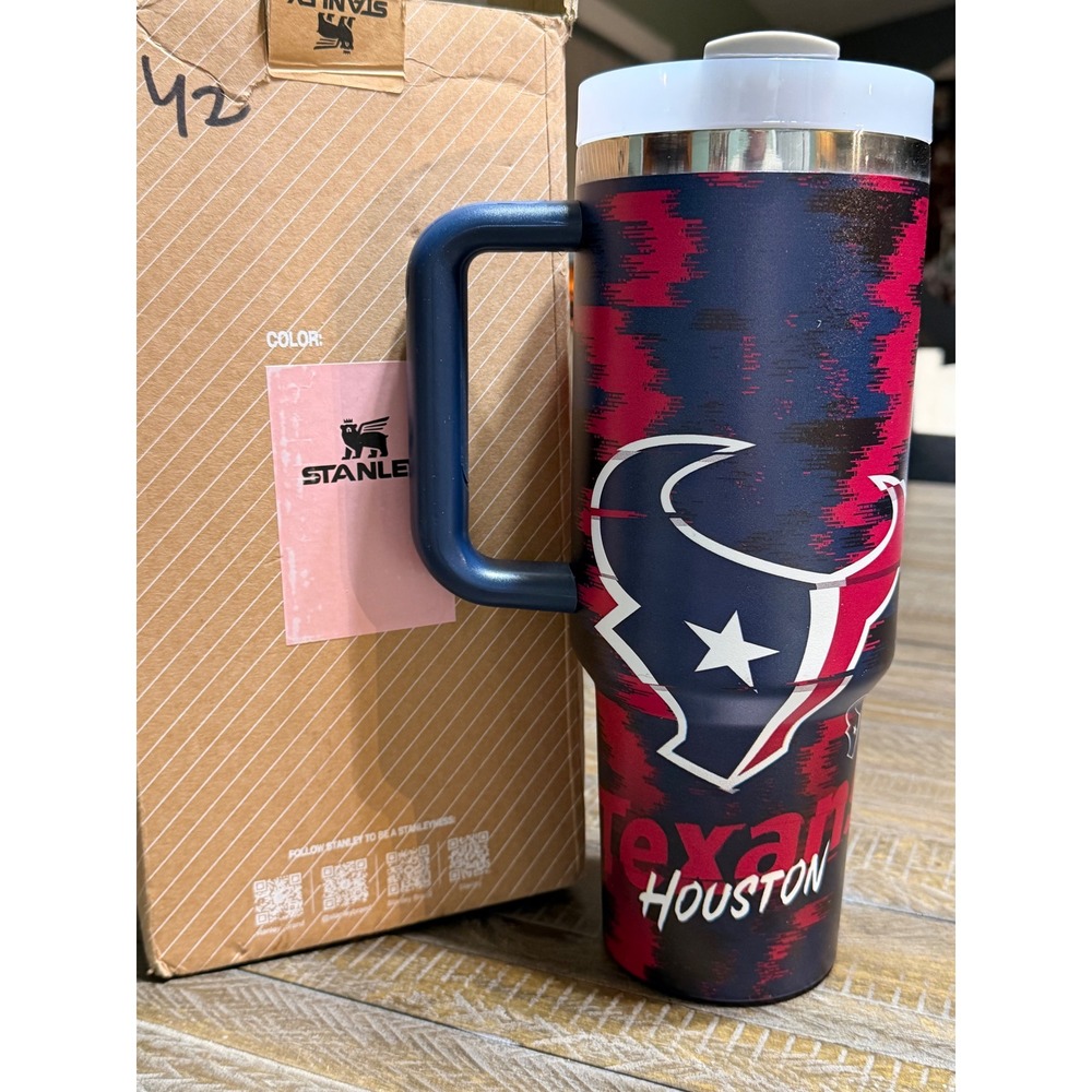 Stanley Quencher H2.0 40oz Tumbler Houston Texans NFL Navy Red NIB Accessories